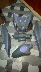 Cover Body Motor Full Halus Beat FI Stater Kasar Grey Lembayung Ungu