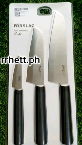 rrhett.ph 3pc IKEASWEDEN FORSLAG SERIES STAINLESS STEEL KNIFE SET KITCHEN TOOLS