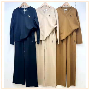 ชุดเซ็ต 2 ชิ้น (มี 6 สี) เสื้อโอเวอร์ไซส์ + กางเกงขายาว ผ้าเนื้อดีงานสวย ชุดใส่เที่ยว ชุดสวยๆ ชุดลำลอง