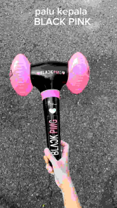 PALU KEPALA BLACK PINK 1 Lusin Mainan Tiup Anak 40cm
