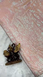 Bollywood Style Full Sequence Work Light Baby Pink with Cream Color Saree (Pre-Order: 2/3 Weeks Delivery) HR110625