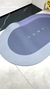 Keset Diatomite Oval Anti Slip 40x60 Keset Kamar Mandi Serap Air Keset Bathroom Minimalis