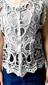 Shyanne Crochet Top Sleeveless Blouse Cozy Shirt Fashion Modis Wanita Korea Style