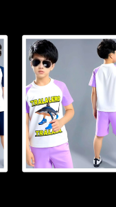 Setelan anak tokoh anomali tung tung tung sahur pakaian raglan laki laki dan perempuan 1-6 tahun (Tralalero Tralala) karakter anomali Udin dindun trippi Troppi balerina Capucina brr brr patapim capuchino asasino bombardino Crocodilo labubu polos