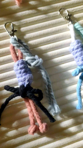 Bagcharm Macrame Pita Gemes | Macrame Keychain