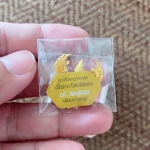 พญาครุฑ รุ่นรวยสุดสุด พิมพ์ใหญ่ กะไหล่ทอง อาจาร์วราห์ วัดโพธิทอง