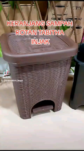 TEMPAT SAMPAH INJAK ROTAN SINTETIS HARMONI TABITHA UK 15 L