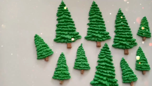 Christmas Tree Edible Cake Topper Cupcake Decor