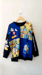 SWEATER / CARDIGAN  WANITA ADEM KATUN COMBED 30S JUMBO / OVERSIZE LENGAN PANJANG / SWEATER KARAKTER