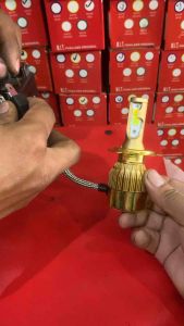 Led headlight set C6  yellow+white