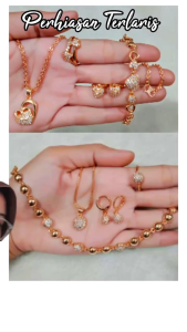 SET PERHIASAN XUPING Gold Plate 24 K / Tahan Karat / Bisa COD