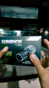 SEPASANG LAMPU LED MOBIL MINI PROJECTOR H4 NINE LUMINOSED MP1 EXTREME BRIGHT 1SET LAMPU