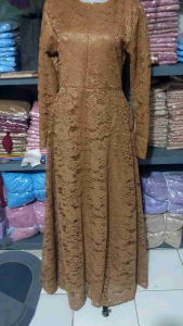 MAXI AZALIA/GAMIS BRUKAT PREMIUM SELETING DEPAN ATAU BUSUI BAJU SERAGAM KONDANGAN JUMBO DRESS PESTA