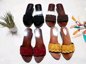 sandal kayu wanita/kelom geulis heels teplek