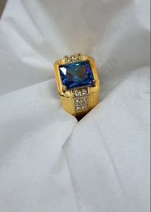 Cincin Pria Titanium Super Anti Karat Tidak Luntur Batu Natural Kating Rubi Terbaik (29)