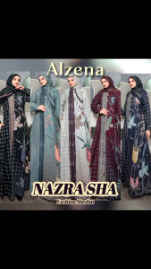 (8x) AZEZA ALZENA AFIKA Baju Dress Set Hijab Gamis Wanita Muslimah ALZENA Series By Azeeza. Nazra Sha