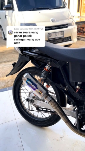 RMS MUFFLER GP1 BLACK SERIES: Knalpot Silencer Sarangan Sarteng 1/4