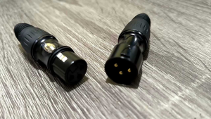 Canon Jack Pro Gold 3 Pin XLR Male / Female Audio Plug Connector for MIX DMX MICROPHONE