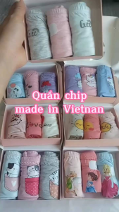 Set 3 Quần Chip Bé Gái Mặc Váy Cao Cấp Kháng Khuẩn Và Mát Mẻ Với Nhiều Họa Tiết