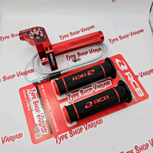 Paket 2in1 Gas Spontan Acerbis V2 Plus 1 Kabel + Handgrip RCB HG55 Original Universal Motorcycle