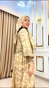 PROMO!! Set Hijab Gamis Rayon Diamond Kancing Jamur Baju Muslimah Wanita Kekinian COD YRSTORE23