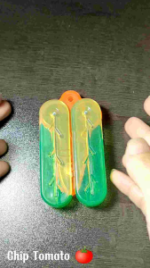 Đồ chơi dao cà rốt dao vô tri in 3D gấp gọn size ngắn có đèn