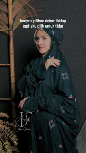 Mukena Terusan Lajuran Gradasi Rayon Bordir