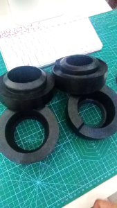 Karet spacer belakang atas bawah calya sigra agya ayla tebal 1cm 2cm & 3cm custom set kanan kiri 4pcs .