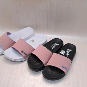 Sandal Slop Cewek Wildnext Peach Pink Soft Terbaru Full Embos & Free Godiebag