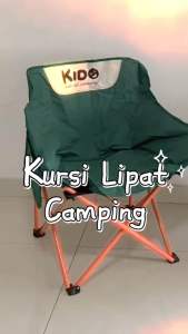 Kursi Lipat Bulat Camping Moon Foldable Protable Outdoor (Besar) Kursi Max 130kg