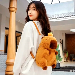 TAS RANSEL CAPYBARA BAHAN BULU PREMIUM