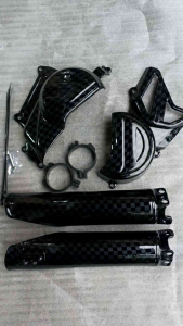 TUTUP MESIN HONDA CRF 1501 FULLSET CARBON CELUP WTP MOTIP SPRREDTOW/CATUR PAKET 2 PCS