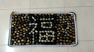 🌻 Ready Stock 🌻🌼Cobble Stone Pebbles Foot Massage #Natural Rain Flower Stone#Foot Massage#Foot Massage Pedicure Blanket#Foot Step On Gravel Road✔️High Density Model✔️-40cmx75cm🎁 Parents Birthday Present 🎁🌼