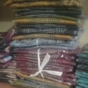 Gamis toyobo kombinasi motif kotak by fizzi