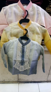 Modern Barong Mono chinese collar for kids