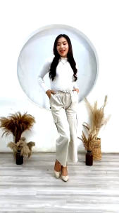 Kulot Cargo Bengalin Import Haighwaist Wanita Super Premium Ukuran Standard