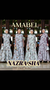 (8x) RAFIKA AMABEL ZAKIA SET Baju Dress Set Inner dan Outer Wanita Muslimah Amabel Dress Raya By Rafika. Nazra Sha