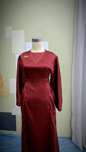 NEW DRESS SATIN MURAH KEKINIAN / DRESS BRIDESMAID TERBARU 2024 / DRESS LEBARAN / GAMIS LEBARAN TERBARU / GAUN LEBARAN / PAKAIAN WANITA / BISA COD