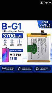 B-G1 Battery 3700mAh for V15 Pro 1818 High Capacity Li-Polymer Replacement Battery Long Lasting
