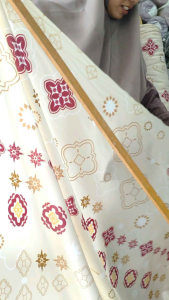 Kain Maxmara Silky Premium / Kain Jatuh Mewah / Maxmara Motif Bunga / Bahan Gamis Harian Murah