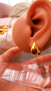 BBต่างหูสแตนเลสเกรดดีทรงคลาสสิค ห่วงติดหูใส่ได้ประจำ