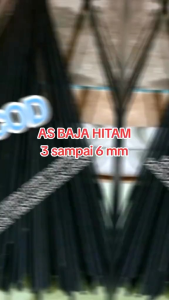 BAHAN AS BAJA HITAM GLOWING 35mm panjang 1m