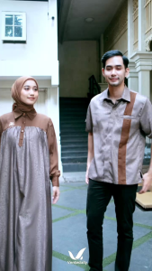 VENTE | Verena Couple Gamis Wanita Muslimah Terbaru Bahan Jacquard Premium LD 110