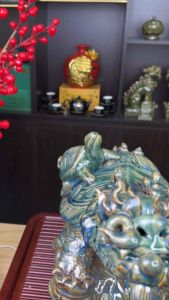 Tượng Long Quy Rùa Đầu Rồng Gốm Sứ Bát Tràng Long Quy Cõng Rùa Con Phong Thủy
