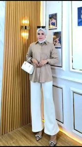 KEMEJA NECCEL SEBELAH | KEMEJA WANITA TRENDING | KEMEJA WANITA VIRAL | KEMEJA MURAH