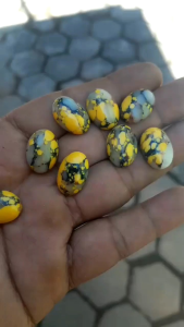 Batu Akik Pirus Sanca Kuning 18x13 mm