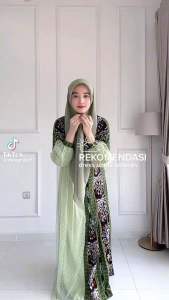 SABRINA DRESSS SAGE - DRESS TENUN - DRESS LEBARAN