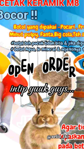 nipel minum kelinci cetak keramik M8 paket 100 PC termurah nipel DOT Kelinci kucing Hamster