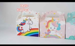 1pc Rainbow Unicorn Loot bags Lootbags Giveaway Gift Bag Gift Box for Birthday Party Needs Birthday Giveaways for Girls