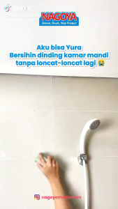 Sikat Lantai Dorong Sapu Brush Sikat WC Kamar Mandi Toilet Nilon 22 cm Gagang Panjang Serbaguna Nagoya